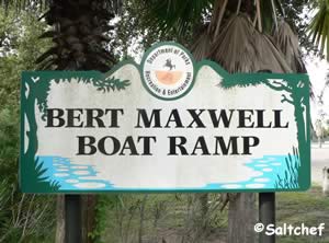 entrance sign to bert maxwell boat ramp jacksonville fl