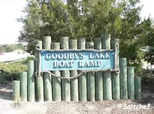 entrance to goodby lake boat ramp