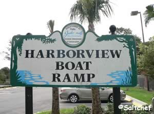 entrance sign harborview boat ramp jacksonville florida