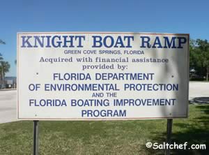 sign at knights boat ramp clay county florida