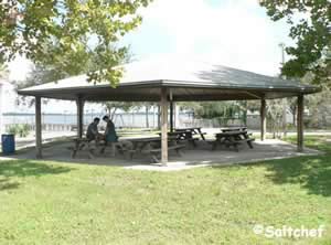 pavilion at lonnie wurn boat ramp