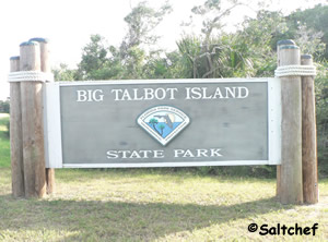 sign at big talbot island state park