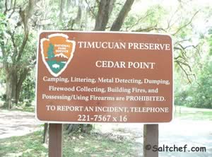 sign at timucuan preserve boat ramp near jacksonville fl