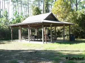 picnic pavilion at dutton island preserve