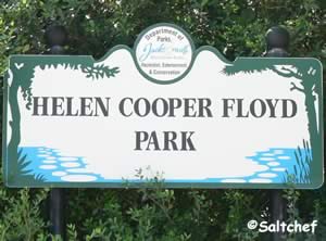 entrance sign at helen cooper floyd park