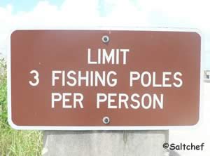 limit of 3 poles per person on george crady