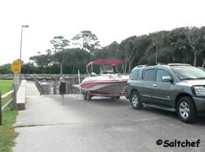 boat ramp at herschel king park near palm coast florida