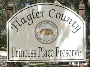 entrance sign at princess place preserve