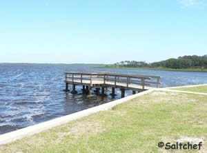 fishing dock near lodge at princess place