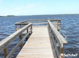 fishing docks near bridge at princess place preserve