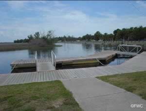 docks at the bayport saltwater boat ramp in spring hill fl