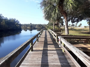 fishing deck at linda pedersen preserve