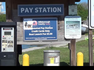 williams park boat ramp pay station in riverview fl