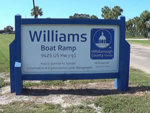 williams park boat ramp sign