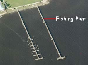 fishing pier aerial shot riverview park sebastian fl