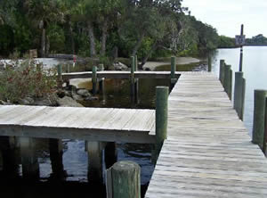 courtesy dock at fort hamer boat ramp