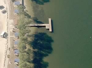 palma sola fishing pier aerial