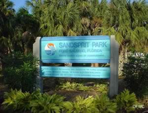 sandsprit park entrance sign