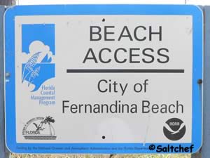 typical atalntic beach florida access sign