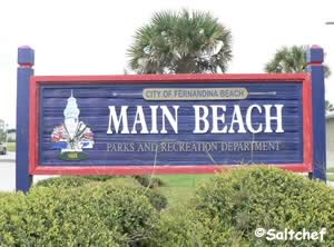 main beach park fernandina beach sign