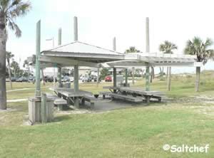 pavilions at main beach park in fernandina beach