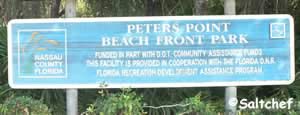 entrance sign to peters point park