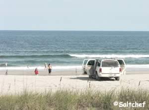 beach driving going north from peters point park