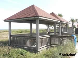 small pavilions at seaside park