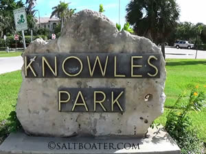 knowles park boat ramp entrance sign