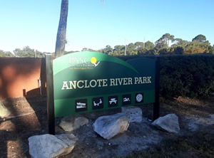 Sign at entrance to Anclote River Park anclote river park entrance sign