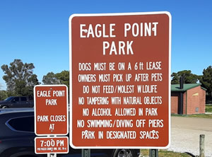 posted hours at eagle point park looks like