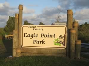 entrance sign to eagle point park in beacon square florida