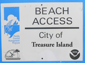 treasure island beach accesses