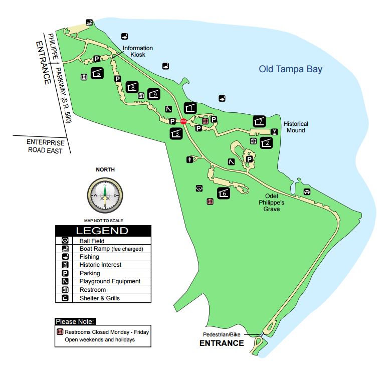 map of phileppe park pinellas county