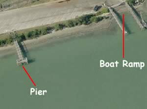 aerial view of egan park fishing pier fl