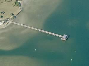 aerial view of safety harbor fishing pier