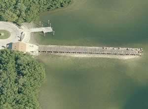 weedon island fishing pier aerial view