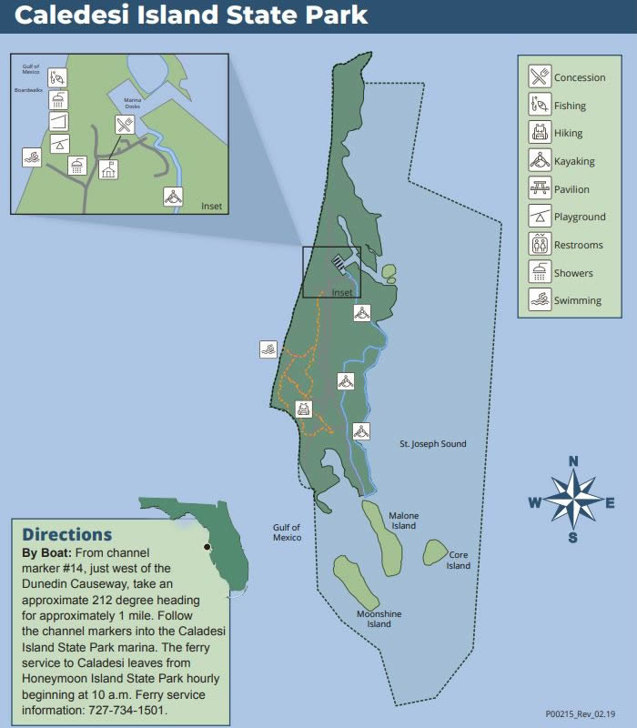 map of caldesi island state park