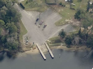 marquis basin boat ramp view, milton florida