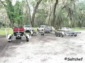 shaded parking for trailers at palmo road boat ramp