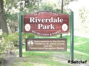 sign at entrance to riverdale park