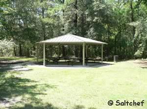 picnic pavilion near boat ramp