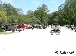 boat trailer parking at trout creek park st johns county