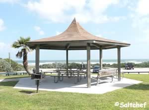 pavilion on small rise at michael crotty bicentennial park