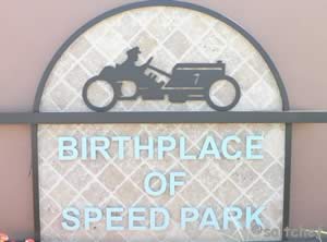 sign at birthplace of speed park ormond beach