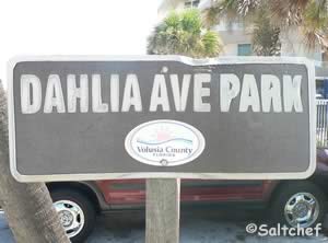 sign at dahlia avenue beach park daytona beach shores