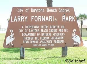 larry fornari park sign daytona beach shores florida