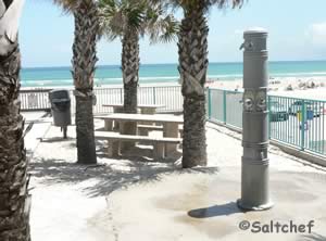 picnic tables and rinsing showers at van avenue park daytona beach shores