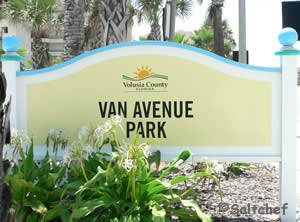 sign at entrance to van avenue park