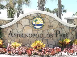 sign andrinopolous park daytona beach shores fl